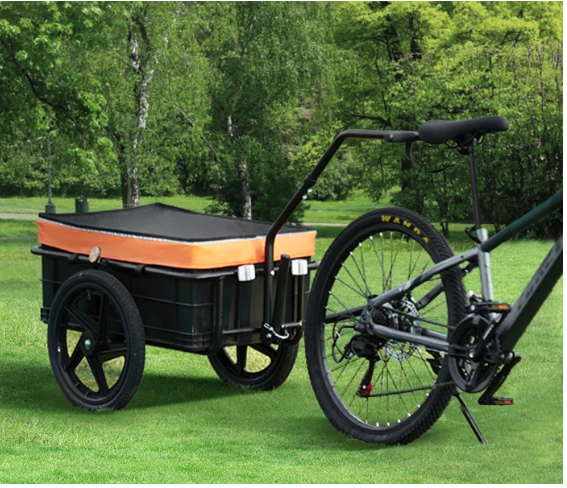 Opvouwbare Fiets Cargo Trailer – Bagageaanhanger tot 40 kg met Regenhoes en Reflectoren