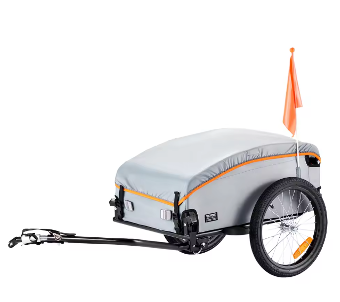 Opvouwbare Fiets Cargo Trailer – Bagageaanhanger tot 45 kg met Waterdichte Hoes en Reflectoren