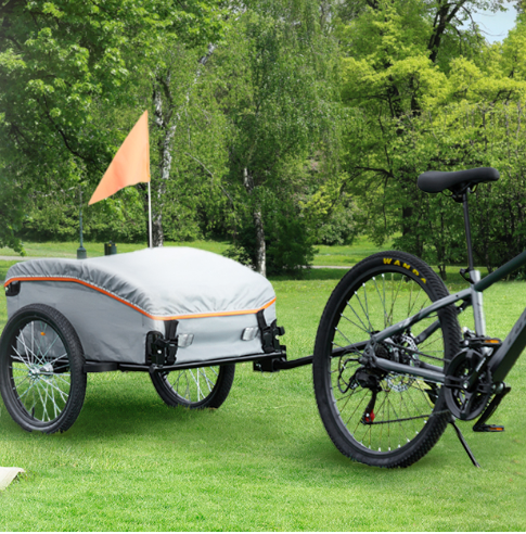 Opvouwbare Fiets Cargo Trailer – Bagageaanhanger tot 45 kg met Waterdichte Hoes en Reflectoren