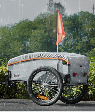 Opvouwbare Fiets Cargo Trailer – Bagageaanhanger tot 45 kg met Waterdichte Hoes en Reflectoren
