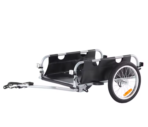 Opvouwbare Fiets Cargo Trailer – Bagageaanhanger tot 45 kg met 16 Inch Wielen en Reflectoren