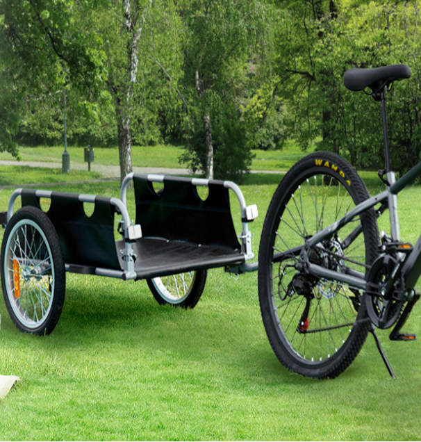 Opvouwbare Fiets Cargo Trailer – Bagageaanhanger tot 45 kg met 16 Inch Wielen en Reflectoren