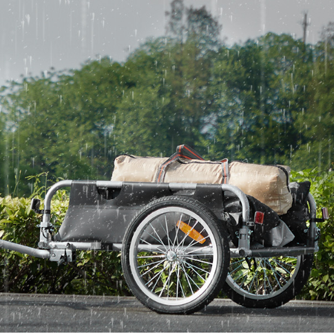 Opvouwbare Fiets Cargo Trailer – Bagageaanhanger tot 45 kg met 16 Inch Wielen en Reflectoren