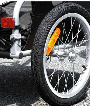 Opvouwbare Fiets Cargo Trailer – Bagageaanhanger tot 45 kg met 16 Inch Wielen en Reflectoren