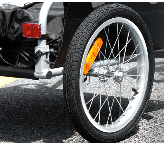 Opvouwbare Fiets Cargo Trailer – Bagageaanhanger tot 45 kg met 16 Inch Wielen en Reflectoren