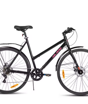 Stadsfiets 700C – Aluminium Fiets met 7 Versnellingen, Drager en Spatborden