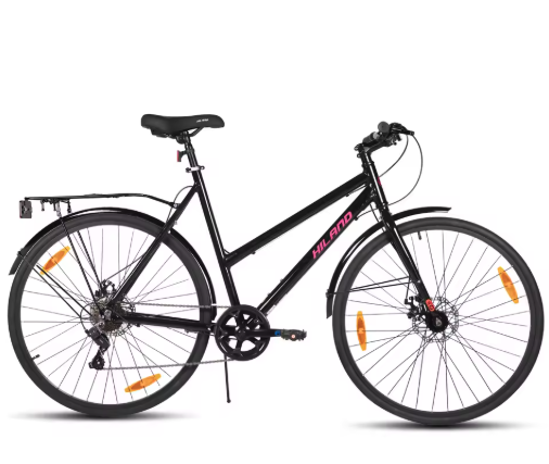Stadsfiets 700C – Aluminium Fiets met 7 Versnellingen, Drager en Spatborden