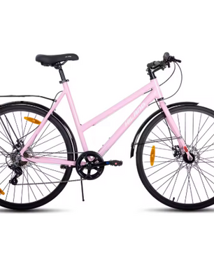 Stadsfiets 700C – Aluminium Fiets met 7 Versnellingen, Drager en Spatborden