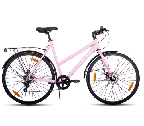 Stadsfiets 700C – Aluminium Fiets met 7 Versnellingen, Drager en Spatborden