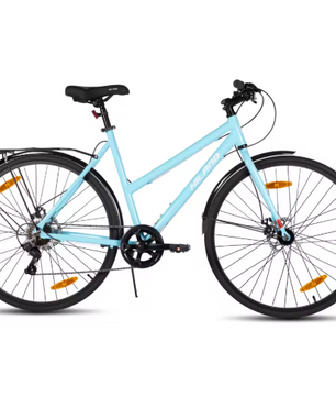 Stadsfiets 700C – Aluminium Fiets met 7 Versnellingen, Drager en Spatborden