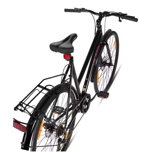 Stadsfiets 700C – Aluminium Fiets met 7 Versnellingen, Drager en Spatborden