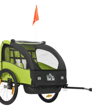 Fietskar voor Kinderen – 2 Zitplaatsen met Veiligheidsgordels en Opbergruimte