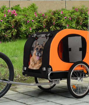 Opvouwbare Hondenfietskar – Fiets Trailer voor Huisdieren tot 44 kg met Ventilatie en Snelle Montage