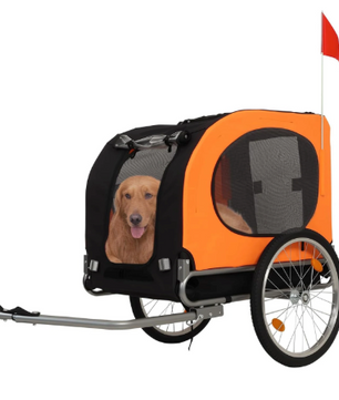 Opvouwbare Hondenfietskar – Fiets Trailer voor Huisdieren tot 44 kg met Ventilatie en Snelle Montage