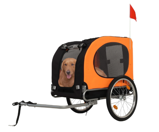 Opvouwbare Hondenfietskar – Fiets Trailer voor Huisdieren tot 44 kg met Ventilatie en Snelle Montage