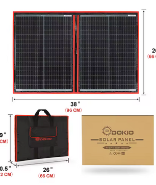 Opvouwbaar Zonnepaneel 100W–300W – Draagbaar Solar Paneel met 12V Controller voor Camping en Outdoor
