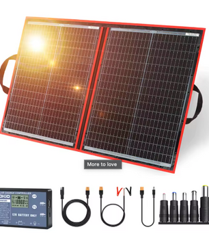 Opvouwbaar Zonnepaneel 100W–300W – Draagbaar Solar Paneel met 12V Controller voor Camping en Outdoor