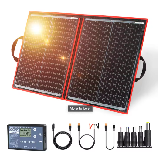 Opvouwbaar Zonnepaneel 100W–300W – Draagbaar Solar Paneel met 12V Controller voor Camping en Outdoor