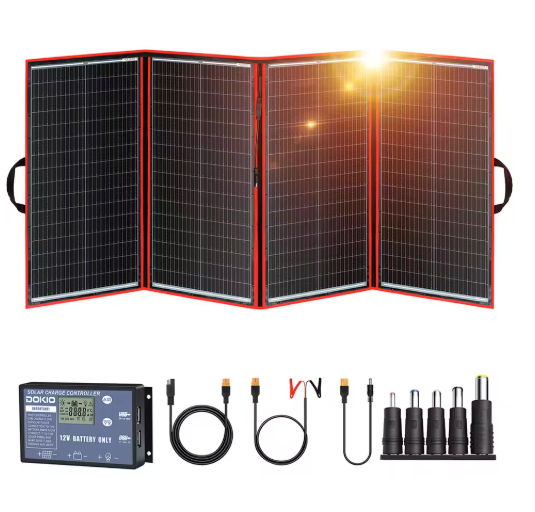 Opvouwbaar Zonnepaneel 100W–300W – Draagbaar Solar Paneel met 12V Controller voor Camping en Outdoor