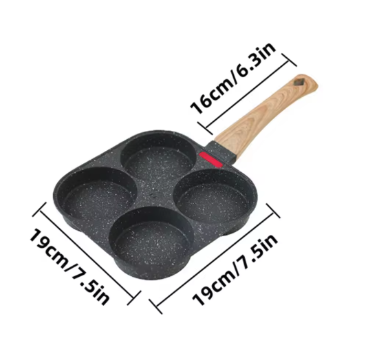 Mini Koekenpan met Anti-aanbaklaag – Compacte Skillet voor Eieren, Pannenkoeken en Camping