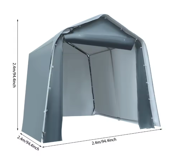 Draagbare Opslagtunnel Tent 240 × 240 × 240 cm – Waterdichte Fietsenstalling en Tuinberging