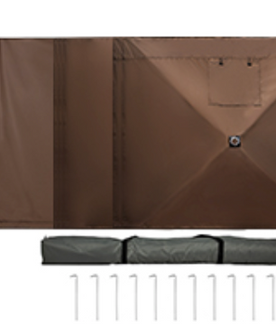 Pop-up Camping Partytent 6-Zijdig – Waterdichte Gazebo met Muskietennet en Zijwanden