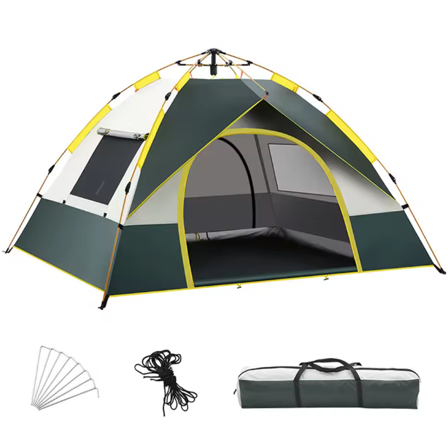 3-4 Persoons Pop-up Camping Tent – Waterdicht, Winddicht en UV Bescherming met 2 Deuren