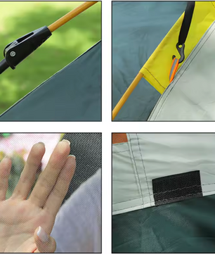 3-4 Persoons Pop-up Camping Tent – Waterdicht, Winddicht en UV Bescherming met 2 Deuren