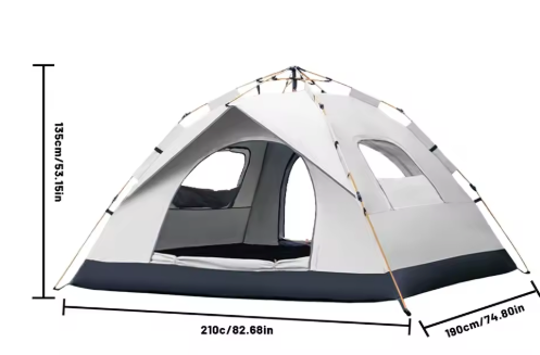 Automatische Pop-up Camping Tent – Snel Opgezet, Waterdicht en Zonwerend voor Outdoor