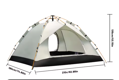 Automatische Pop-up Camping Tent – Snel Opgezet, Waterdicht en Zonwerend voor Outdoor