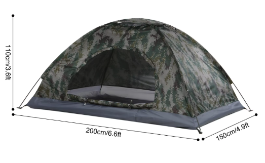 Ultralichte 1-2 Persoons Camping Tent – Compact, UV-Bescherming en Waterbestendig voor Hiking en Outdoor