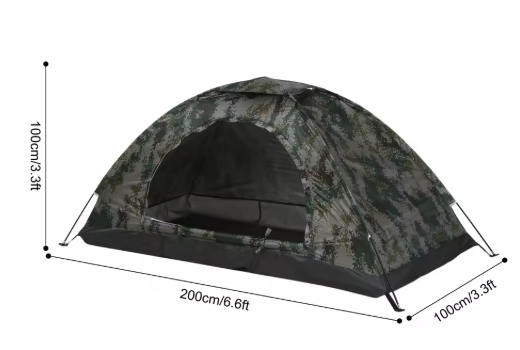 Ultralichte 1-2 Persoons Camping Tent – Compact, UV-Bescherming en Waterbestendig voor Hiking en Outdoor