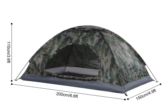 Ultralichte 1-2 Persoons Camping Tent – Compact, UV-Bescherming en Waterbestendig voor Hiking en Outdoor