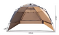 3-4 Persoons Pop-up Camping Tent – Automatisch, UV-Bescherming en Snelle Opzet voor Outdoor