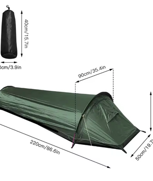 Ultralichte 1-Persoons Backpacking Tent – Waterdicht en Compact voor Hiking en Camping