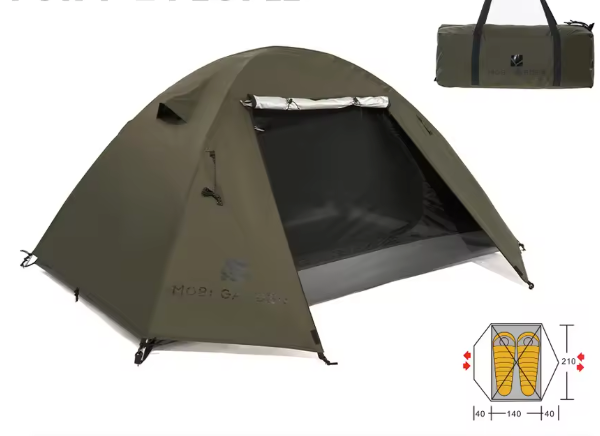Ultralichte Backpacking Tent – Waterdicht, UV-Bescherming en Snel Op te Zetten voor Camping en Hiking