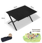 Opvouwbare Campingtafel – Lichtgewicht Aluminium Tafel met Houtlook, Draagbaar en Stevig