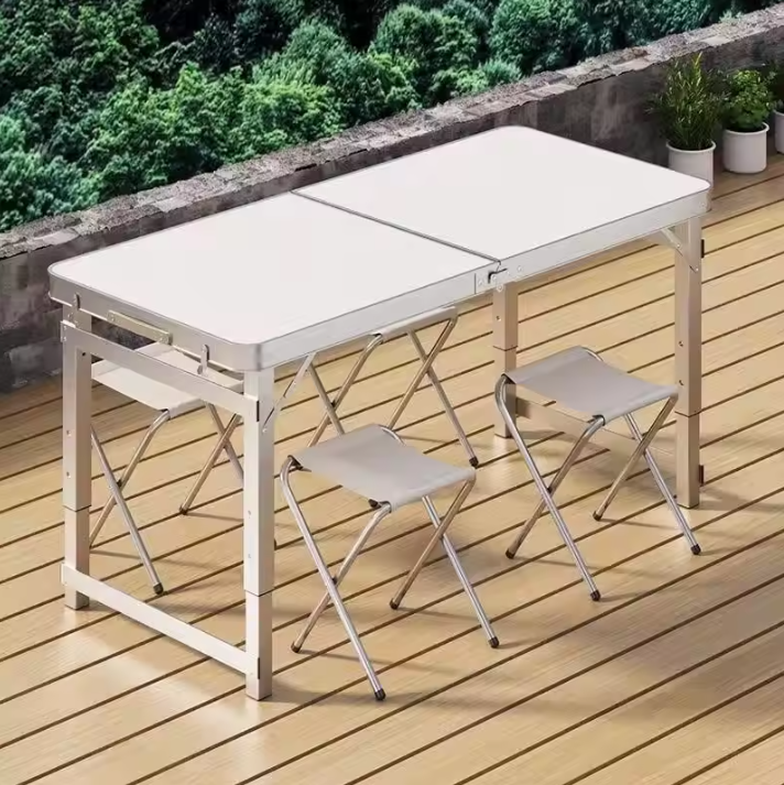 Opvouwbare Aluminium Campingtafel – Lichtgewicht Picknicktafel voor Tuin, Strand en Outdoor