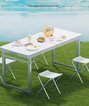 Opvouwbare Aluminium Campingtafel – Lichtgewicht Picknicktafel voor Tuin, Strand en Outdoor
