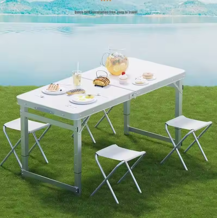 Opvouwbare Aluminium Campingtafel – Lichtgewicht Picknicktafel voor Tuin, Strand en Outdoor