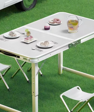 Opvouwbare Aluminium Campingtafel – Lichtgewicht Picknicktafel voor Tuin, Strand en Outdoor