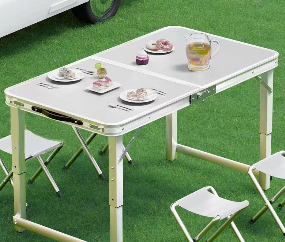 Opvouwbare Aluminium Campingtafel – Lichtgewicht Picknicktafel voor Tuin, Strand en Outdoor