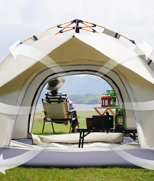 Automatische Pop-Up Tent voor 3-4 Personen – Waterdicht en UV-Beschermend, Snel Opzetbaar