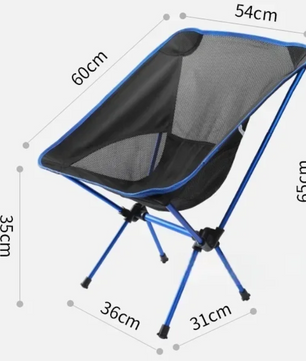 Ultralichte Opvouwbare Campingstoel – Aluminium Moon Chair met Mesh en Ergonomisch Design