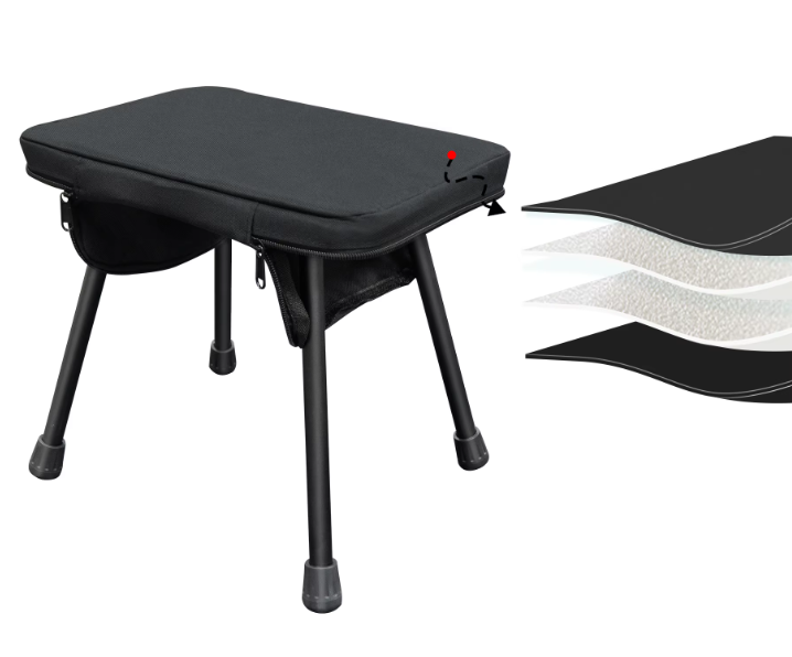Opvouwbare Camping Kruk – Lichtgewicht Aluminium Outdoor Stoel met Opberglussen