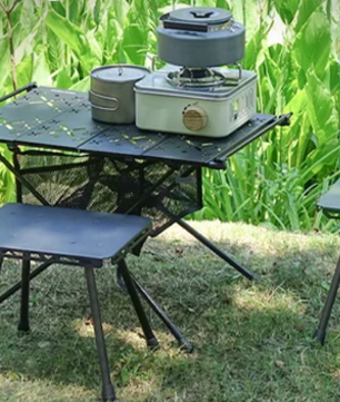 Opvouwbare Camping Kruk – Lichtgewicht Aluminium Outdoor Stoel met Opberglussen
