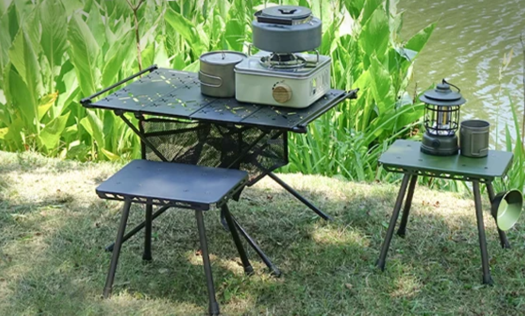 Opvouwbare Camping Kruk – Lichtgewicht Aluminium Outdoor Stoel met Opberglussen