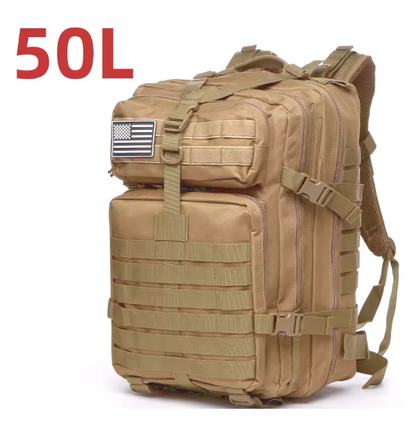 Tactische Rugzak 25L / 50L – Waterdichte Nylon Backpack voor Hiking, Camping en Outdoor