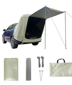 Auto Achtertent met Luifel – Waterdichte Car Rear Tent voor Camping, Reizen en Outdoor