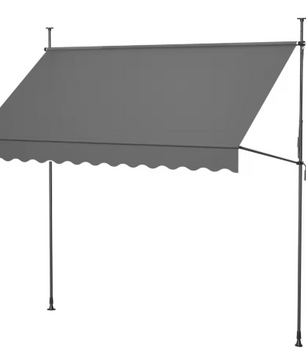 Balkon Zonnescherm met Klem – Verstelbaar 300 cm, Zonwering voor Balkon en Terras